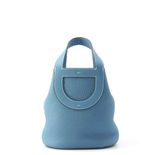 Load image into Gallery viewer, HERMES in-the-loop tote New Blue Jean Taurillon Clemence Swift Leather Size 18
