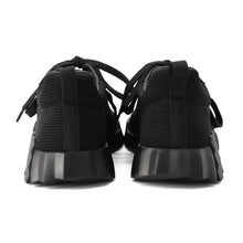 Load image into Gallery viewer, HERMES Bounce Sneakers Size 39.5 Black Mesh・Graphic Chevre Velour
