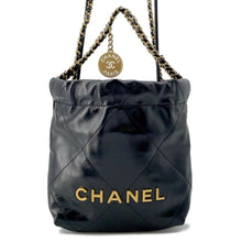 Load image into Gallery viewer, CHANEL CHANEL22 BlackAS3980 Shiny Calf Leather Size Mini
