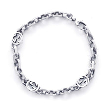 将图像加载到图库查看器中，GUCCI Interlocking Chain Bracelet Size 19 Silver620798 Ag925
