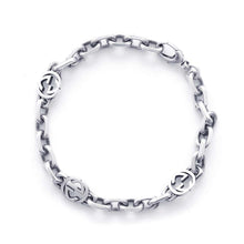 将图像加载到图库查看器中，GUCCI Interlocking Chain Bracelet Size 19 Silver620798 Ag925
