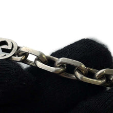 将图像加载到图库查看器中，GUCCI Interlocking Chain Bracelet Size 19 Silver620798 Ag925
