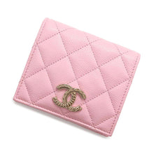 将图像加载到图库查看器中，CHANEL Matelasse Bifold Wallet Wallet PinkAP3055 Caviar Leather
