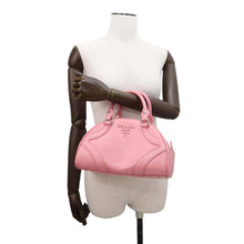 将图像加载到图库查看器中，PRADA 2WAY Bowling Bag Pink1BB071 Leather
