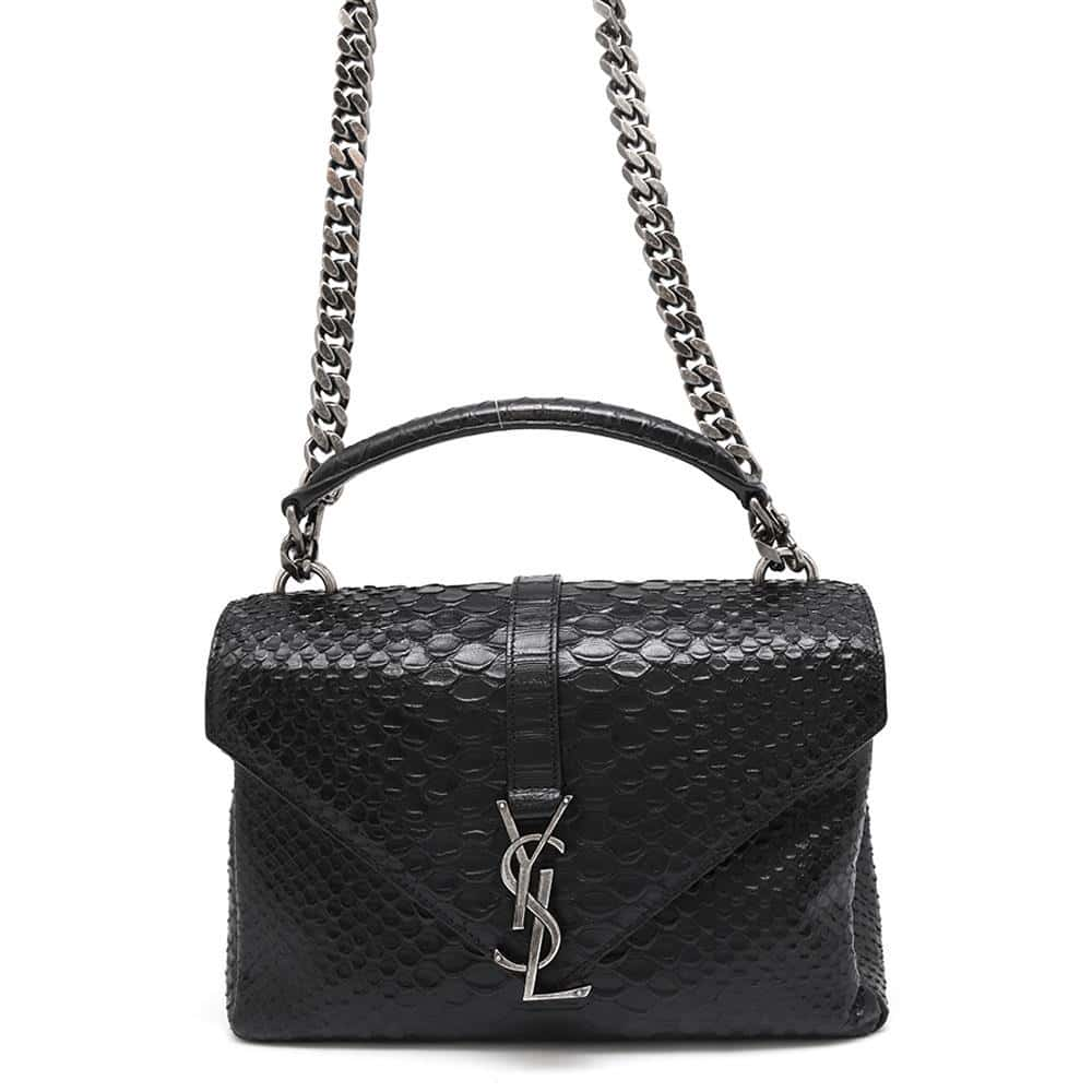 SAINT LAURENT PARIS Cassandra 2WAY Shoulder Bag Black428101 Embossed Leather