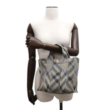 将图像加载到图库查看器中，BURBERRY Check knit tote Leiken8090404 Nylon Size Mini
