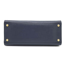 将图像加载到图库查看器中，PRADA 2wayHandbag Navy1BA228 Leather
