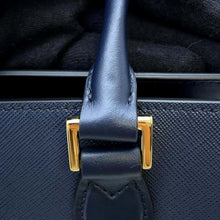 将图像加载到图库查看器中，PRADA 2wayHandbag Navy1BA228 Leather
