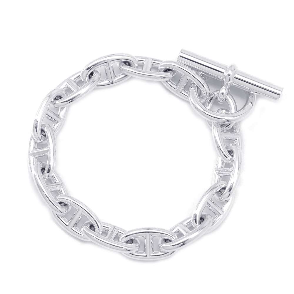 HERMES Chaine d'Ancre Bracelet 14 frames Size GM SV925