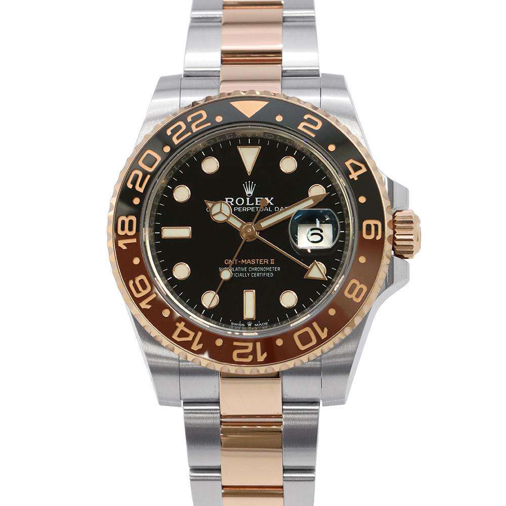 ROLEX GMT MasterⅡ W40mm Stainless Steel K18PG Black Dial126711CHNR