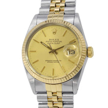 Load image into Gallery viewer, ROLEX Datejust W36mm Stainless Steel K18YG Champagne Dial16013
