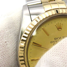 Load image into Gallery viewer, ROLEX Datejust W36mm Stainless Steel K18YG Champagne Dial16013
