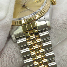 Load image into Gallery viewer, ROLEX Datejust W36mm Stainless Steel K18YG Champagne Dial16013
