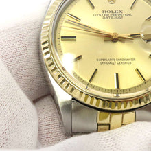 Load image into Gallery viewer, ROLEX Datejust W36mm Stainless Steel K18YG Champagne Dial1601
