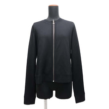 Load image into Gallery viewer, HERMES Long Sleeve Cardigan Bias H Size 42 Black Wool 98% Nylon1% Polyurethane1%
