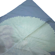 Load image into Gallery viewer, HERMES Carre Plumets et Panaches (Feathers and feather ornaments) Size 90 Blue Gacier/Vert/Gray Silk100%
