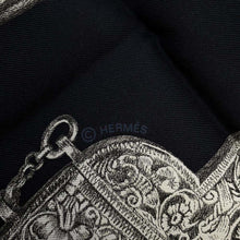 Load image into Gallery viewer, HERMES Carre Nous Sommes Inseparables Size 90 Caban/Anthracite Silk100%
