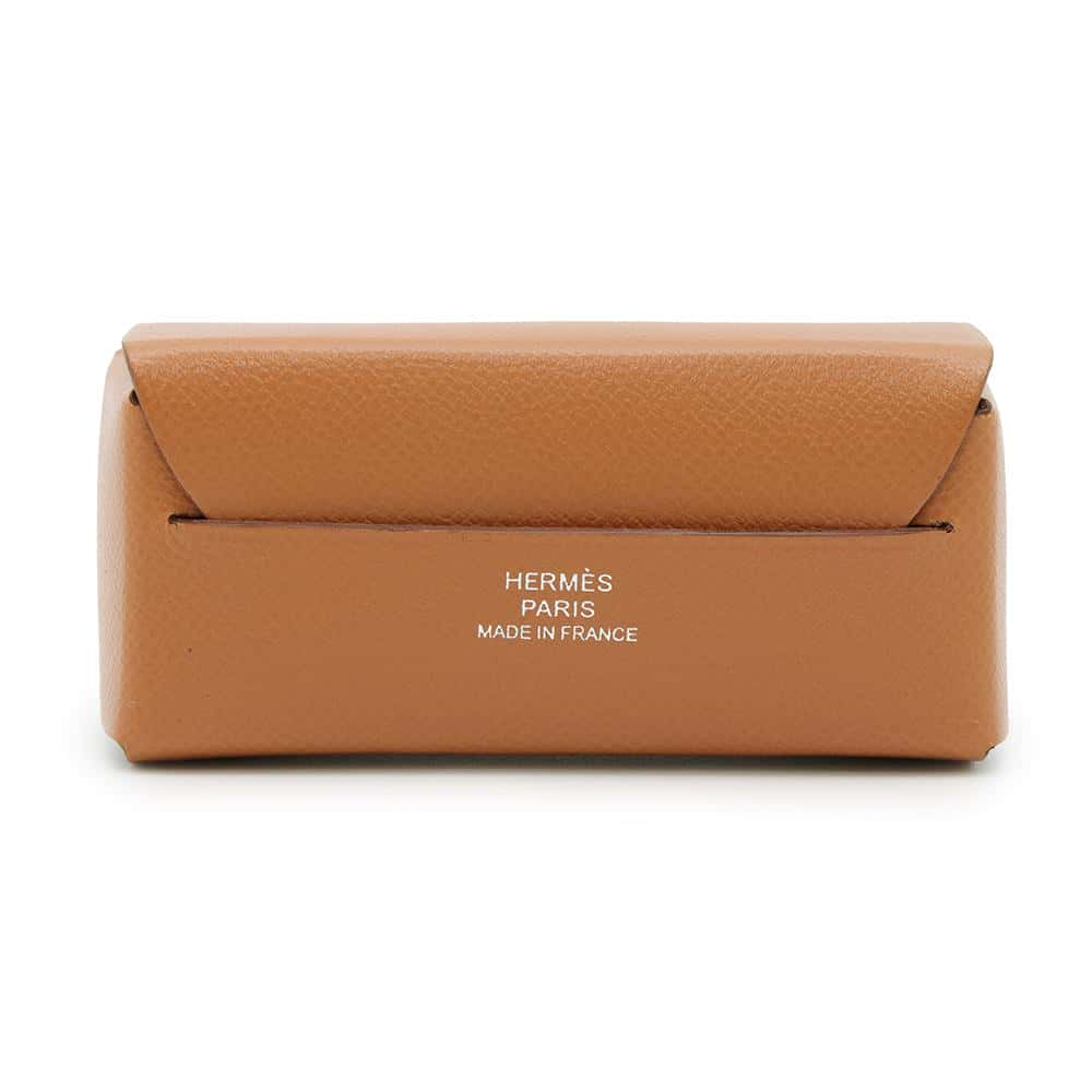 HERMES Lip Case Miroir Gold Veau Madame