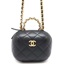 Load image into Gallery viewer, CHANEL Matelasse ChainShoulder Vanity Bag BlackAS3066 Lambskin
