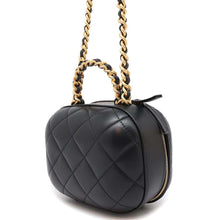 Load image into Gallery viewer, CHANEL Matelasse ChainShoulder Vanity Bag BlackAS3066 Lambskin
