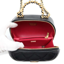 Load image into Gallery viewer, CHANEL Matelasse ChainShoulder Vanity Bag BlackAS3066 Lambskin
