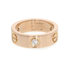 将图像加载到图库查看器中，CARTIER Love Ring Classic Model Diamond Size 48/#8B4087500/B4087548 18K Pink Gold
