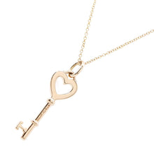 Load image into Gallery viewer, TIFFANY&amp;Co. Heart Key Necklace 18K Pink Gold
