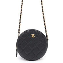 Load image into Gallery viewer, CHANEL Round Shoulder Bag BlackAP0245 Caviskin Size Mini
