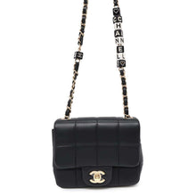 Load image into Gallery viewer, CHANEL Chocolate Bar Mini Flap ChainShoulder Bag Cruise 2023 Collection BlackAS3744 Lambskin
