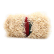 Load image into Gallery viewer, GUCCI Fur cosmetic case with Web stripes Beige759689 Fur
