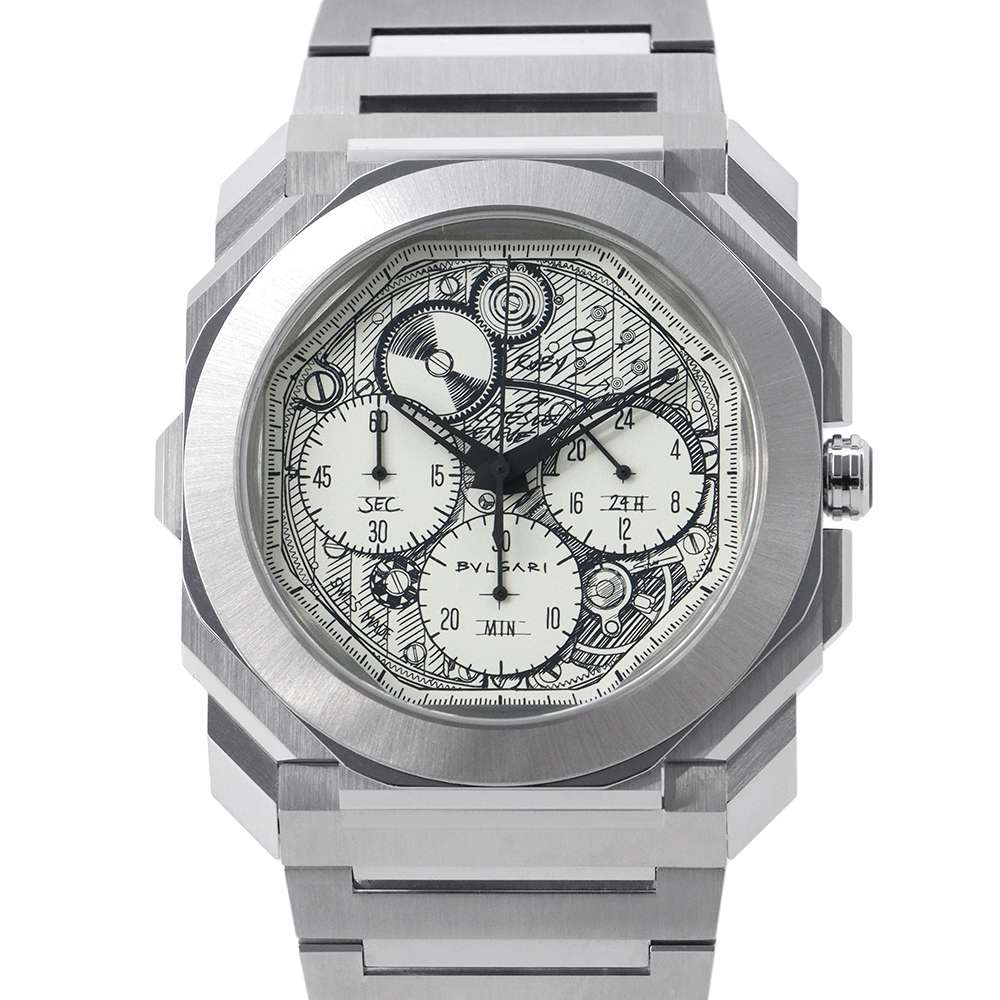 BVLGARI Octo Finissimo Watch W43mm Stainless Steel Silver Dial104192