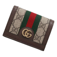 将图像加载到图库查看器中，GUCCI Ophidia GG Supreme Bifold Wallet Beige/Brown523155 PVC/Leather
