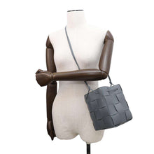 Load image into Gallery viewer, Bottega Veneta Cassette Crossbody bucket bag Light Gray680218 Lambskin Size Small
