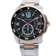 Load image into Gallery viewer, CARTIER Caliber de Cartier Diver W42mm K18PG Stainless Steel Black DialW7100054
