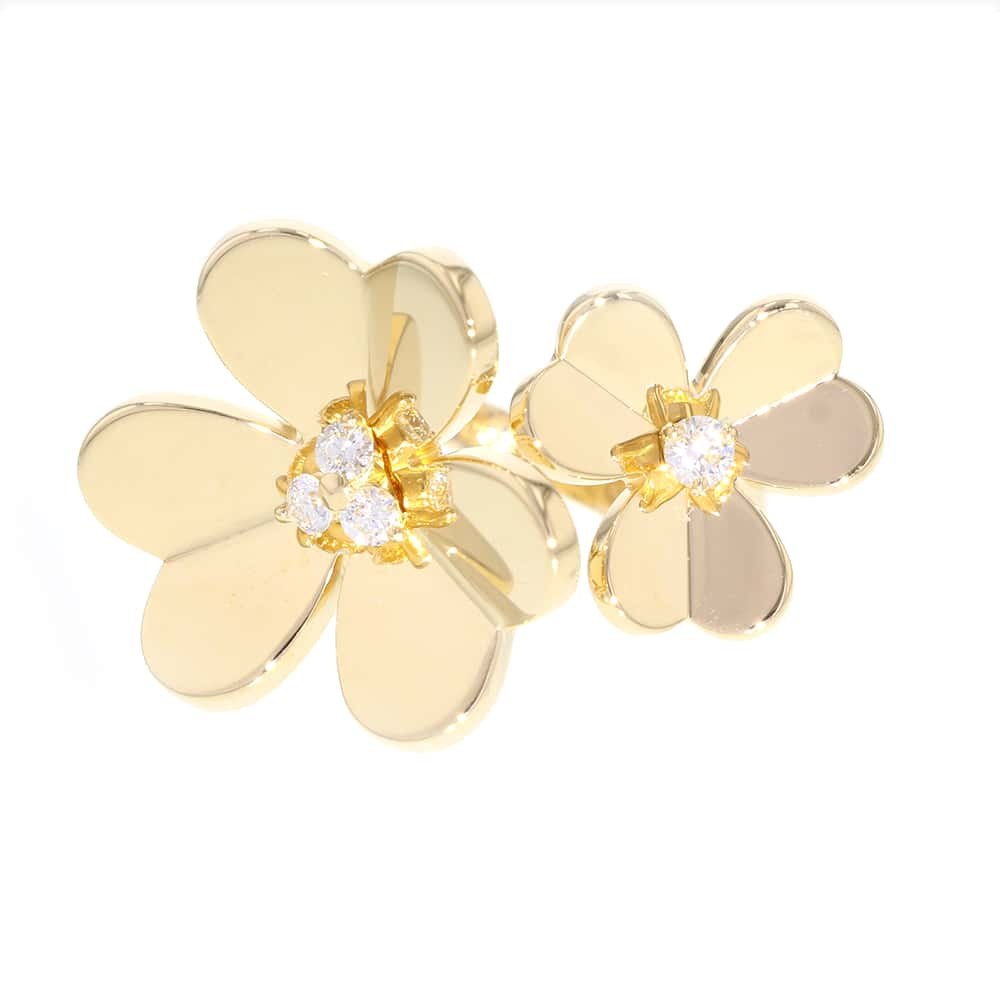 Van Cleef & Arpels Frivol Entre Le Door Ring Size 53/#13VCARPJMD00/VCARB67653 18K Yellow Gold