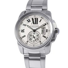 将图像加载到图库查看器中，CARTIER Calibre de Cartier W42mm Stainless Steel Silver DialW7100015
