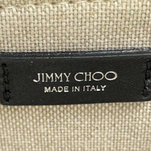 将图像加载到图库查看器中，JIMMY CHOO N/S Tote Pink/Black Canvas Calf Leather Size M
