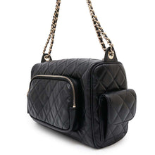 Load image into Gallery viewer, CHANEL Camera Case ChainShoulder Bag BlackAS5156 Shiny Crumple Lambskin
