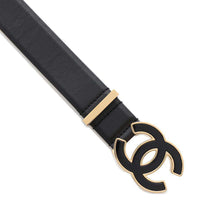 Load image into Gallery viewer, CHANEL CC Logo Belt Size 75 Black Leather
