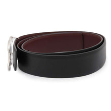 Load image into Gallery viewer, CHANEL CC Logo Reversible Belt Size 75 Black/BordeauxA73462 Leather
