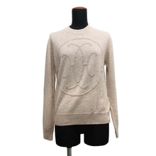 Load image into Gallery viewer, HERMES Sweater Long Sleeve Knit H-Lift Size 40 Beige Naturel Cashmere100%
