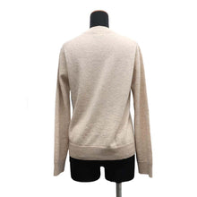 Load image into Gallery viewer, HERMES Sweater Long Sleeve Knit H-Lift Size 40 Beige Naturel Cashmere100%
