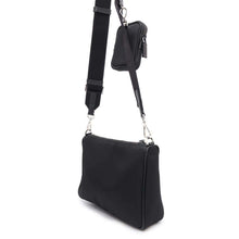 将图像加载到图库查看器中，PRADA Re-Nylon xSaffiano Leather Shoulder Bag Black2VH113 Nylon Leather
