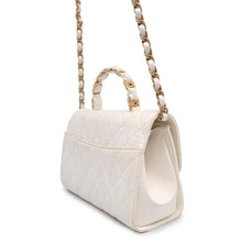 Load image into Gallery viewer, CHANEL Matelasse Top Handle 2way Shoulder Handbag WhiteAS2478 Crumple Lambskin
