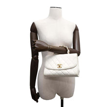 Load image into Gallery viewer, CHANEL Matelasse Top Handle 2way Shoulder Handbag WhiteAS2478 Crumple Lambskin
