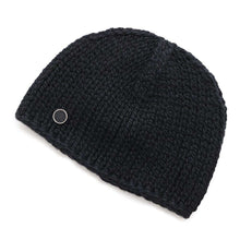 Load image into Gallery viewer, HERMES Knit cap &quot;Joplan&quot; Size S Black Wool 79% Silk14% Cashmere7%
