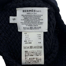 Load image into Gallery viewer, HERMES Knit cap &quot;Joplan&quot; Size S Black Wool 79% Silk14% Cashmere7%
