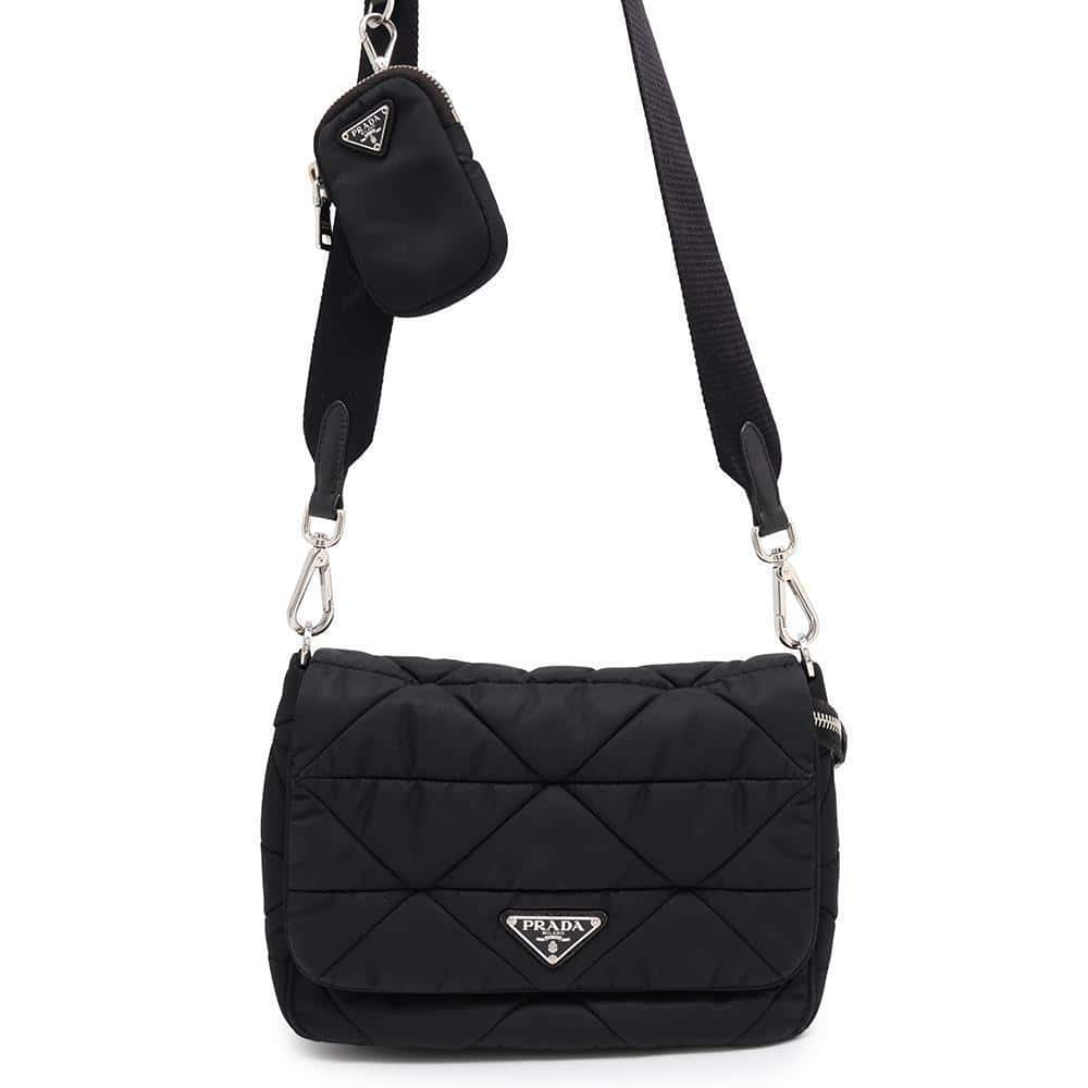 PRADA Padded Shoulder Bag Black1BD290 Nylon