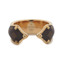 Load image into Gallery viewer, LOUIS VUITTON Bague Nanogram Sweet Dream Ring Size L BrownM69608 Monogram Gold Plated
