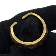 Load image into Gallery viewer, LOUIS VUITTON Bague Nanogram Sweet Dream Ring Size L BrownM69608 Monogram Gold Plated
